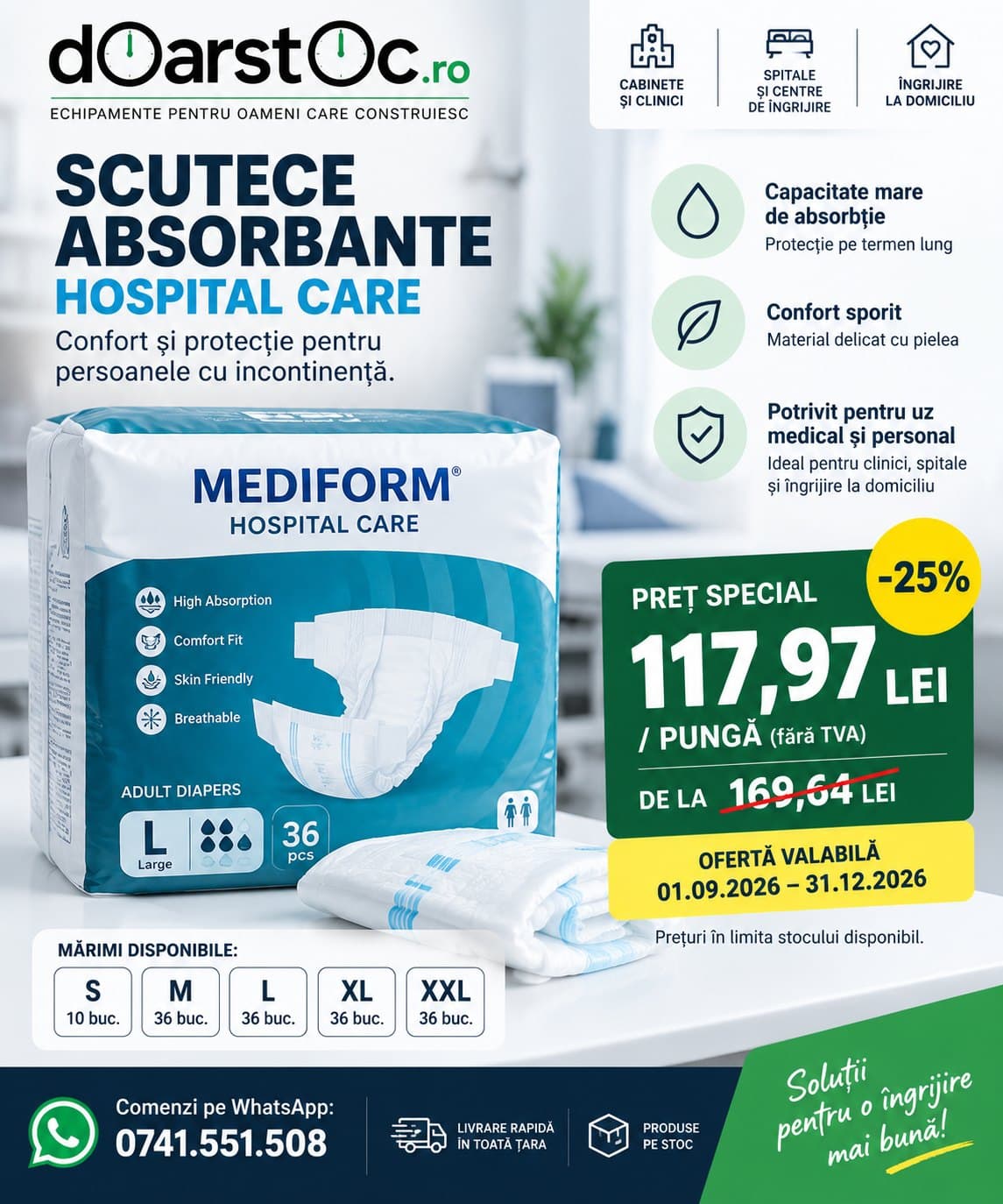 Machetă Scutece absorbante Hospital Care