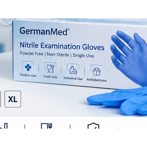 Mănuși examinare nitril albastre, S/M/L/XL